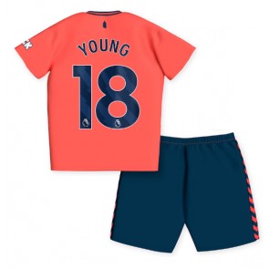 Everton Ashley Young #18 Dětské Venkovní dres komplet 2023-24 Krátký Rukáv (+ trenýrky)